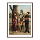 Ratudhvaja courting Madalasa by Raja Ravi Varma Wall Art Print for Home Decor