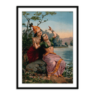 Radha Krishna Painting of love by Raja Ravi Varma for Home Decor India