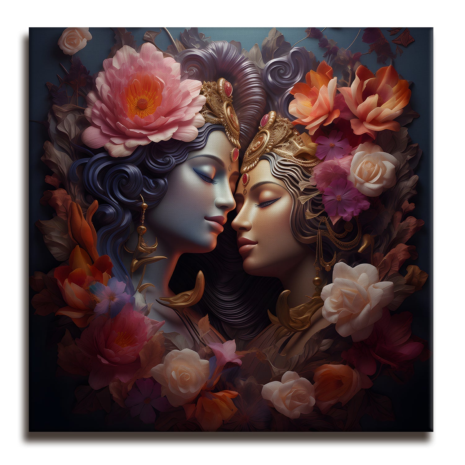 Radha and Krishna Wall Art Canvas Paintings