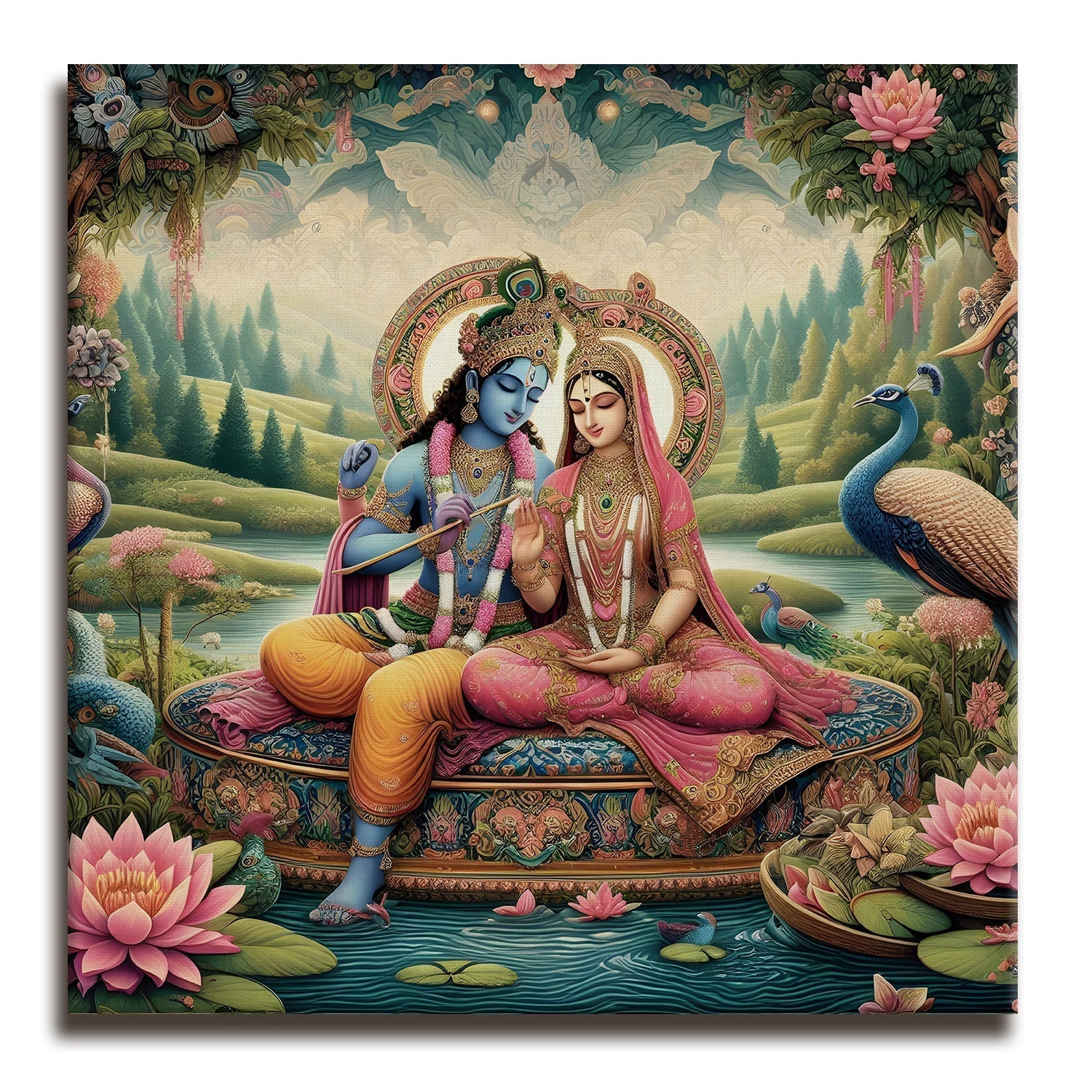 Radha Krishna Wall Art Canvas Paintings