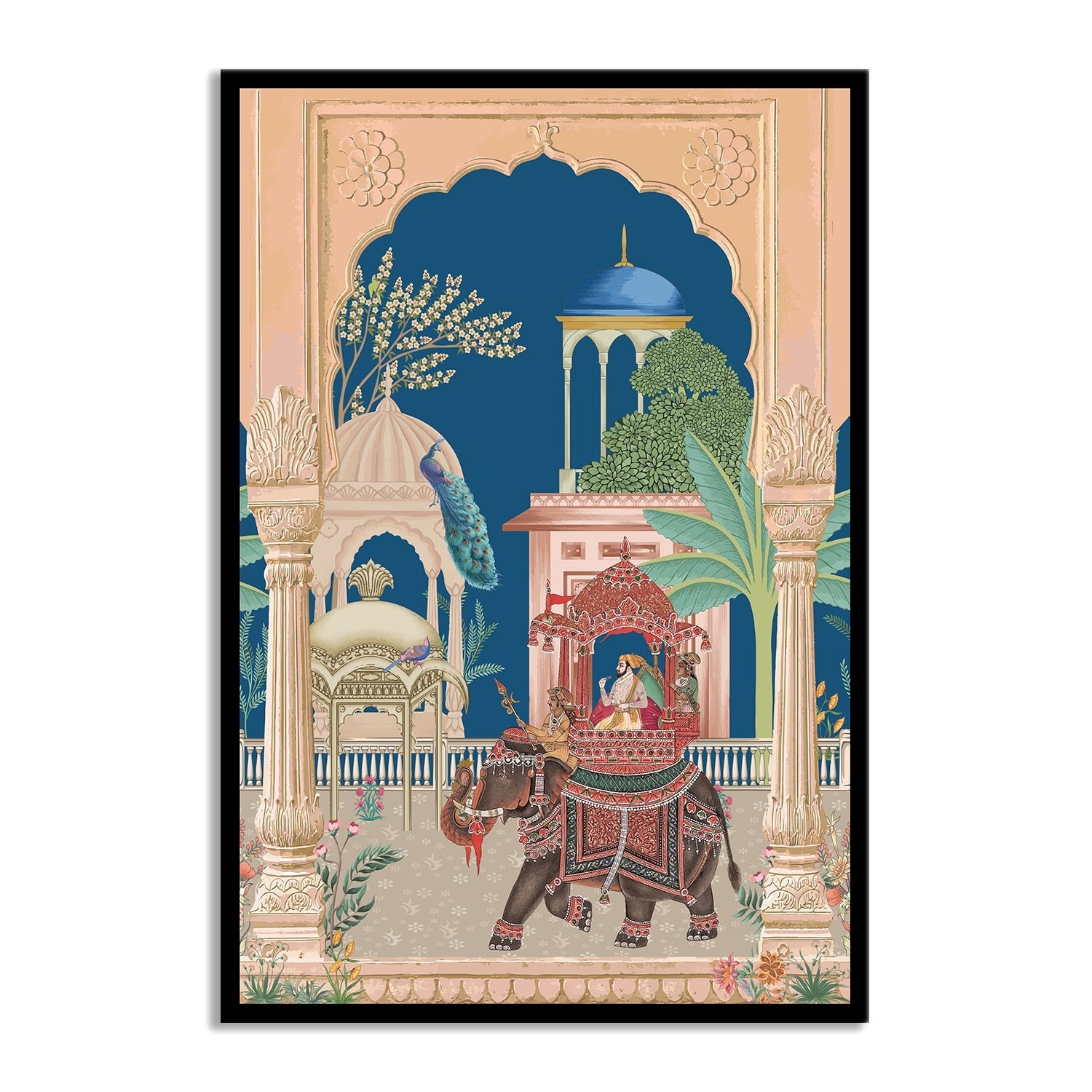 mughal art canvas print anciq