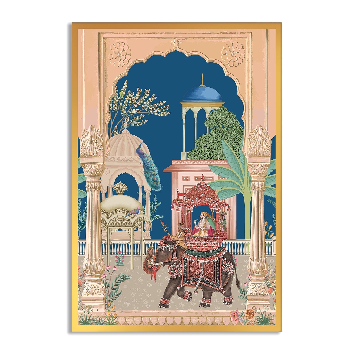 mughal art canvas print anciq