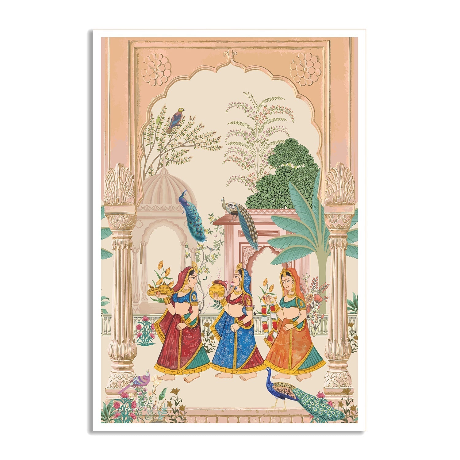 mughal art canvas print anciq